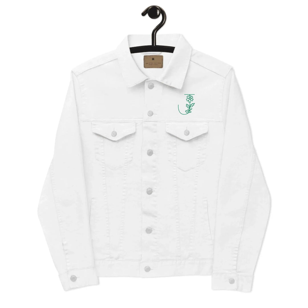Chaqueta de jardín con margaritas bordadas personalizadas