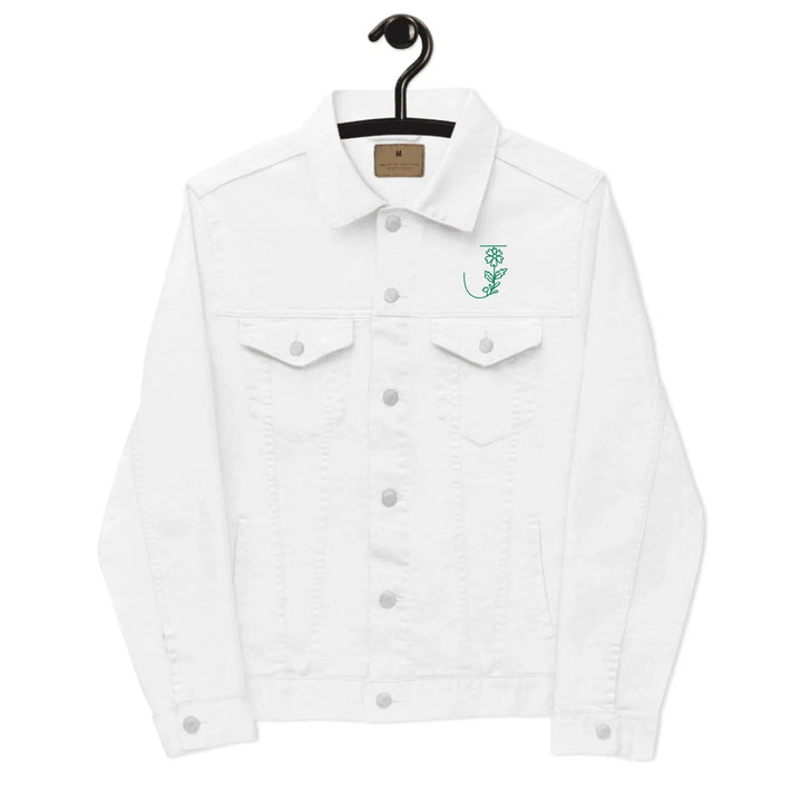 Chaqueta de jardín con margaritas bordadas personalizadas