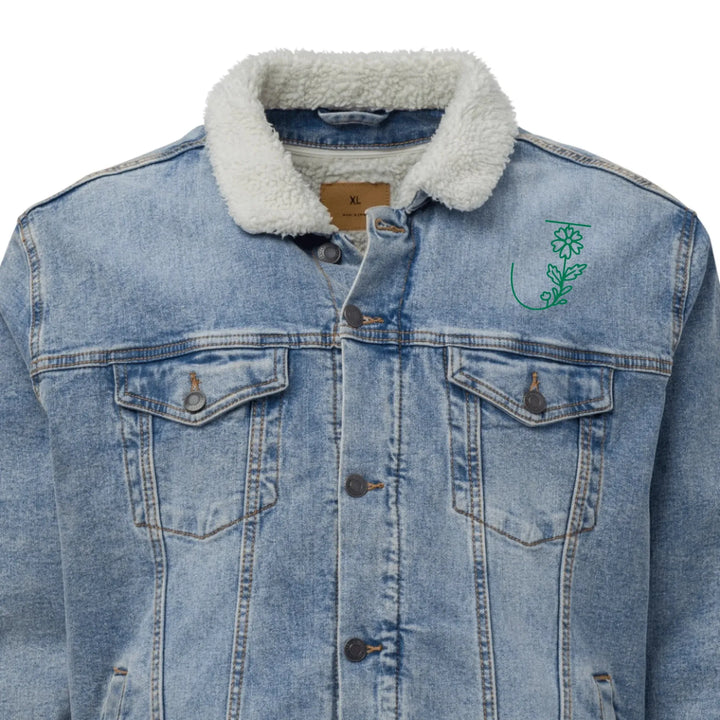 Chaqueta de jardín con margaritas bordadas personalizadas