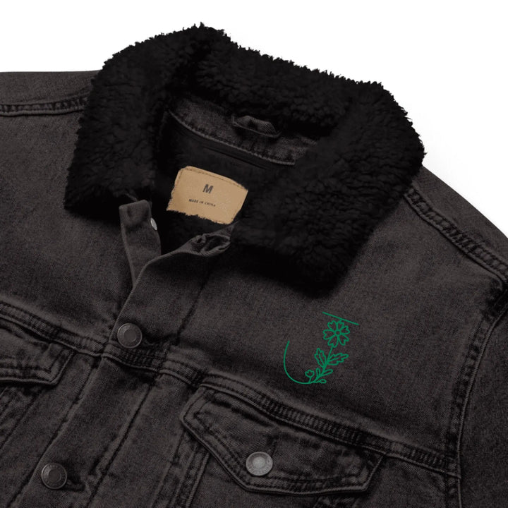 Chaqueta de jardín con margaritas bordadas personalizadas