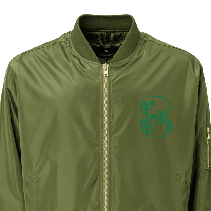 Chaqueta de jardín con margaritas bordadas personalizadas