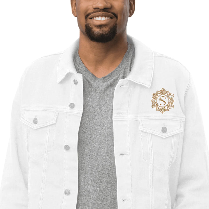 Benutzerdefinierte bestickte elegante Mandala Initial Jacke