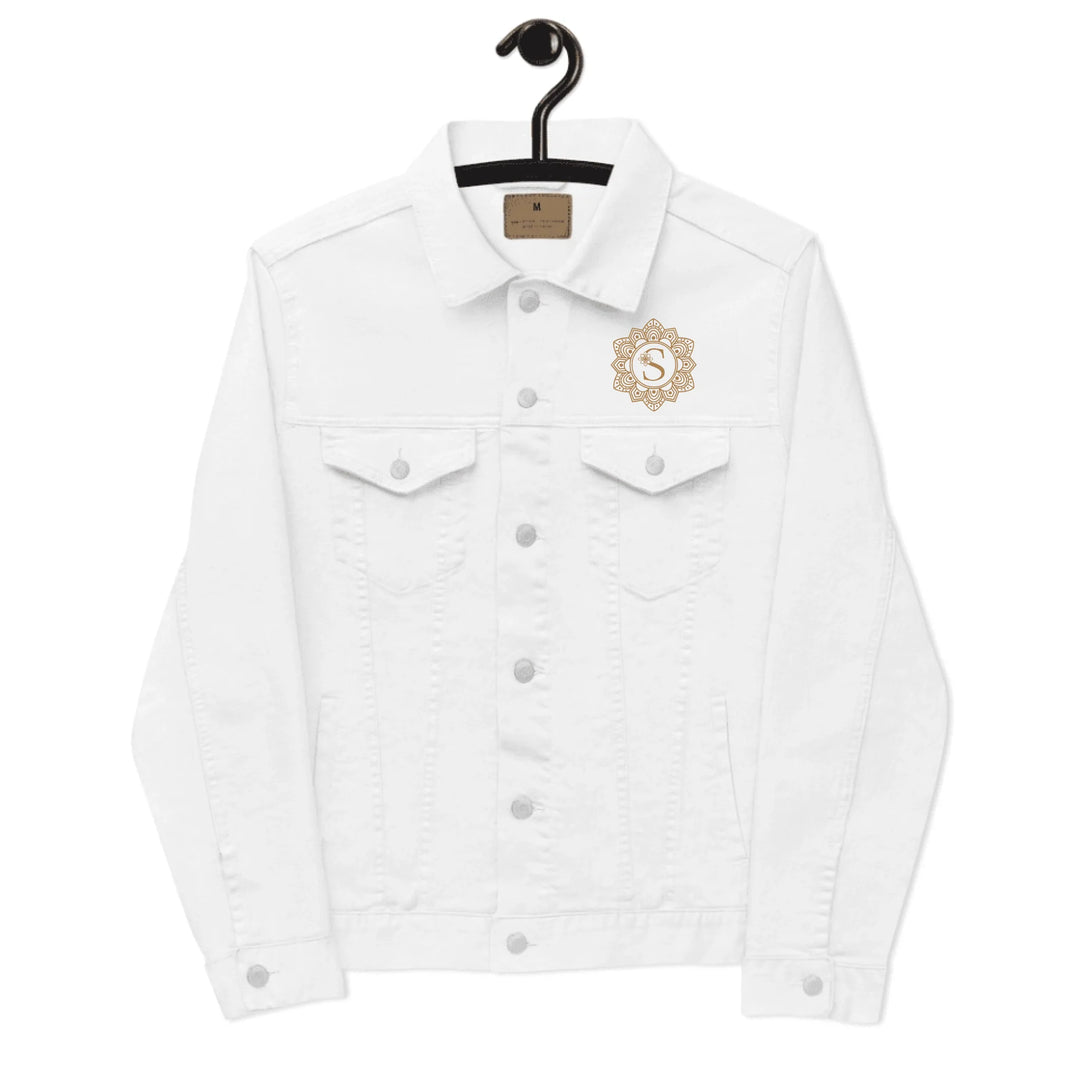 Benutzerdefinierte bestickte elegante Mandala Initial Jacke