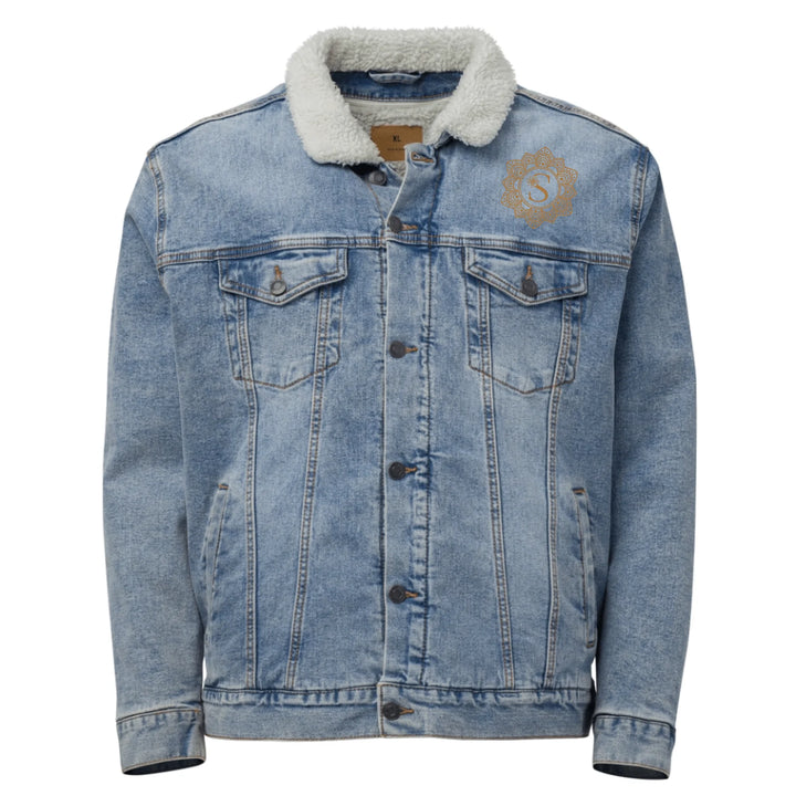 Benutzerdefinierte bestickte elegante Mandala Initial Jacke