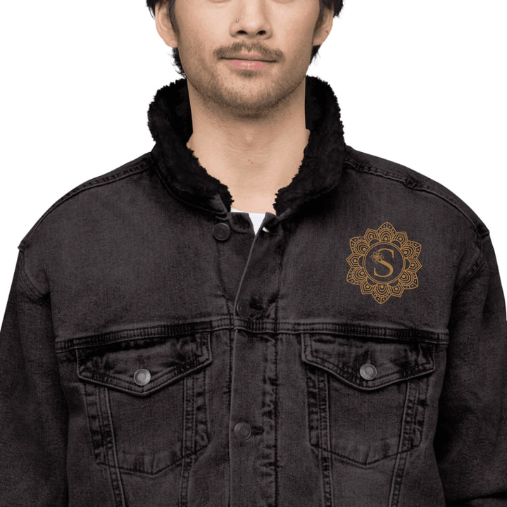 Benutzerdefinierte bestickte elegante Mandala Initial Jacke