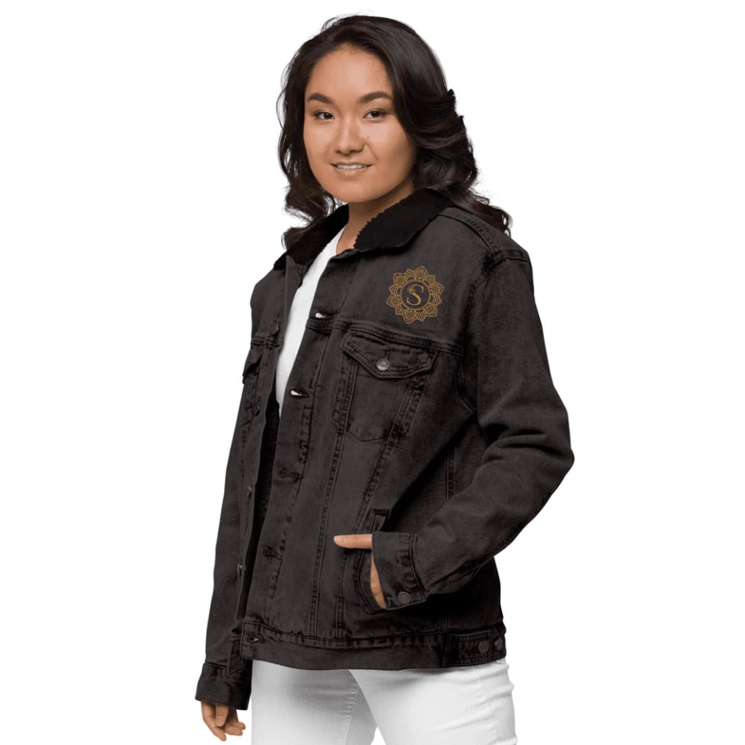 Benutzerdefinierte bestickte elegante Mandala Initial Jacke