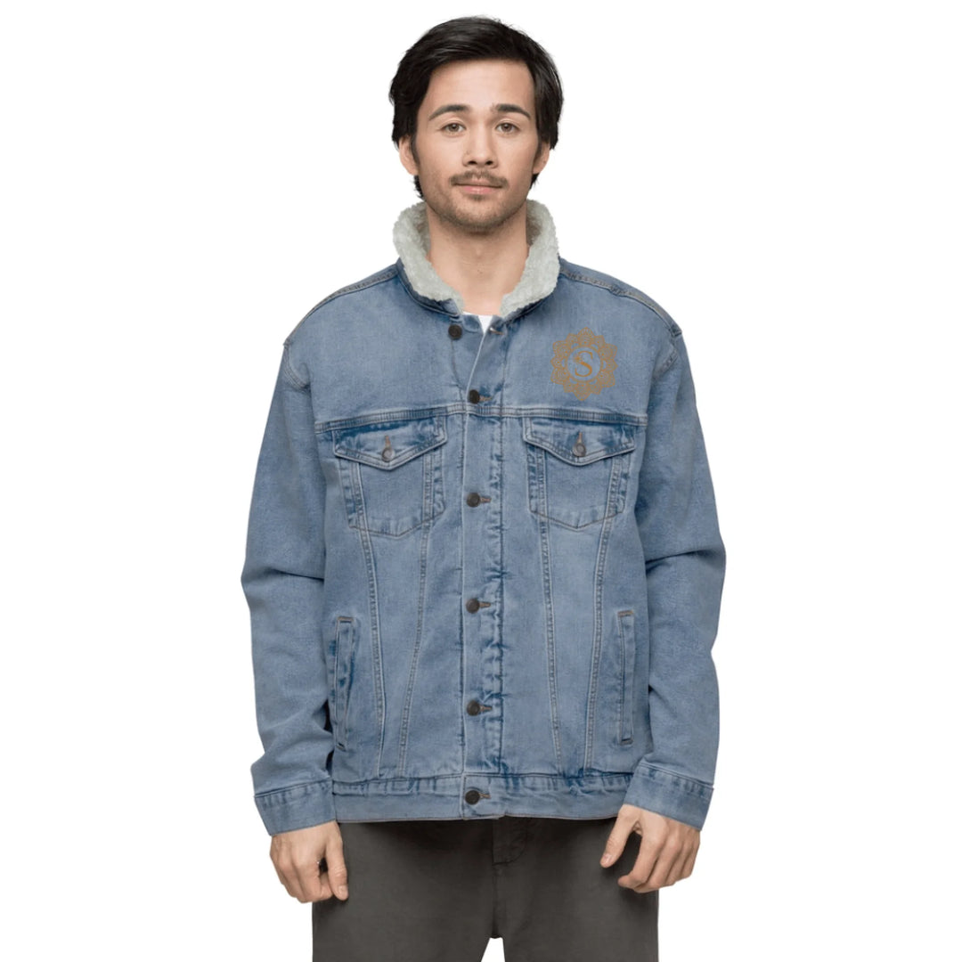 Benutzerdefinierte bestickte elegante Mandala Initial Jacke