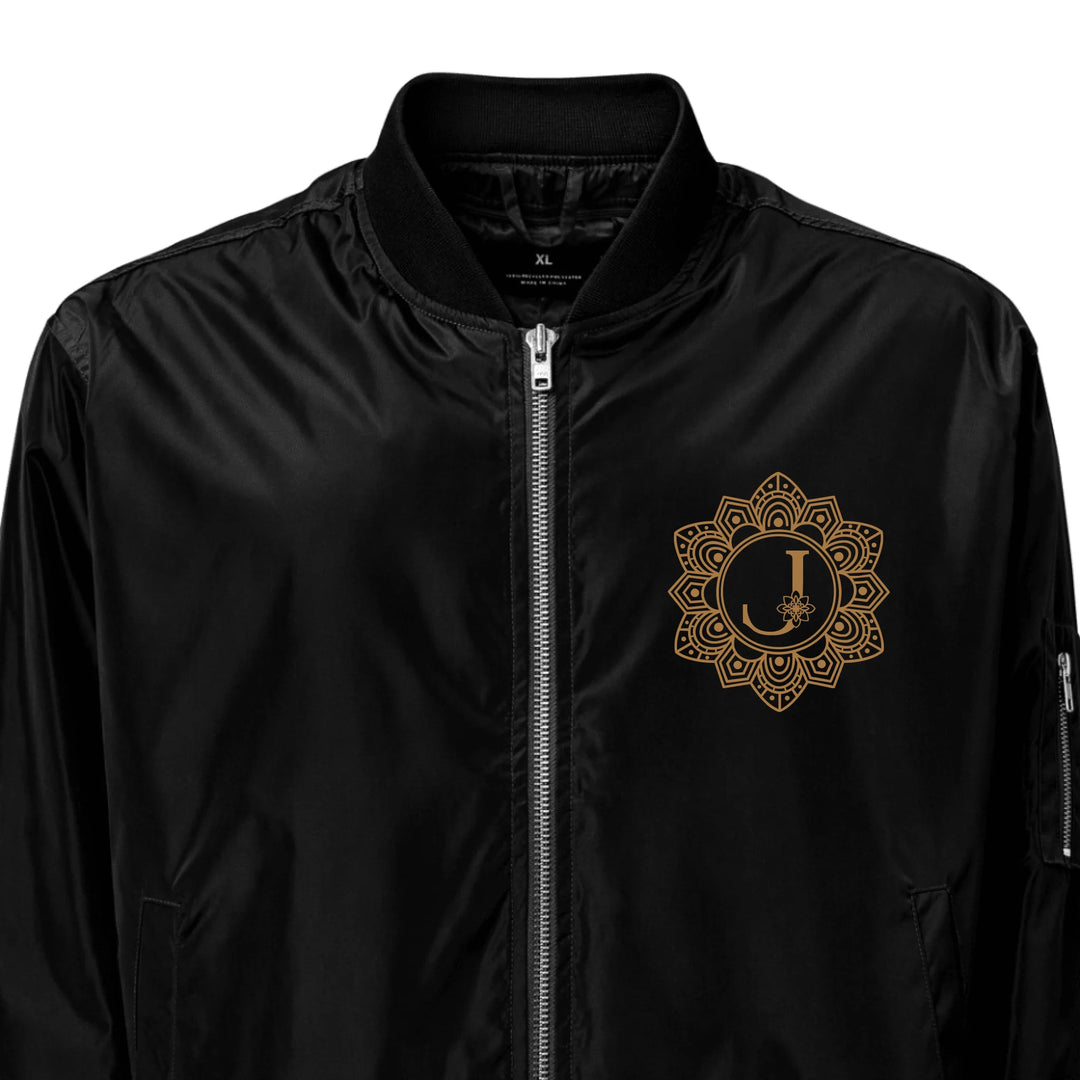 Benutzerdefinierte bestickte elegante Mandala Initial Jacke