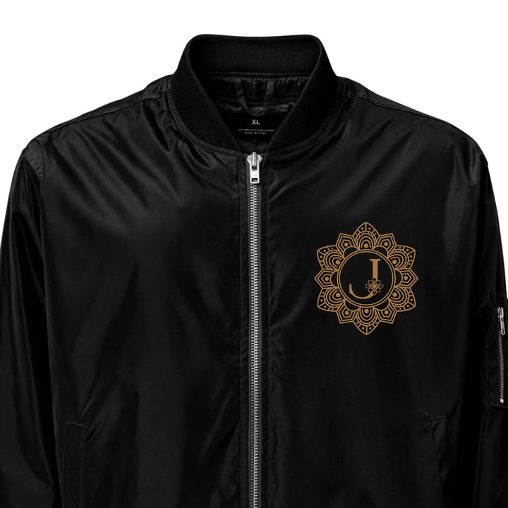 Benutzerdefinierte bestickte elegante Mandala Initial Jacke