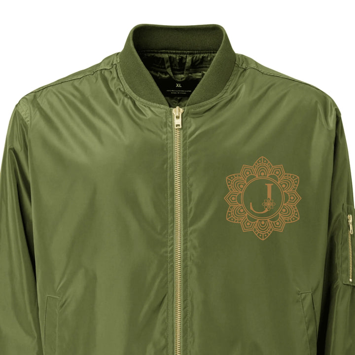 Benutzerdefinierte bestickte elegante Mandala Initial Jacke