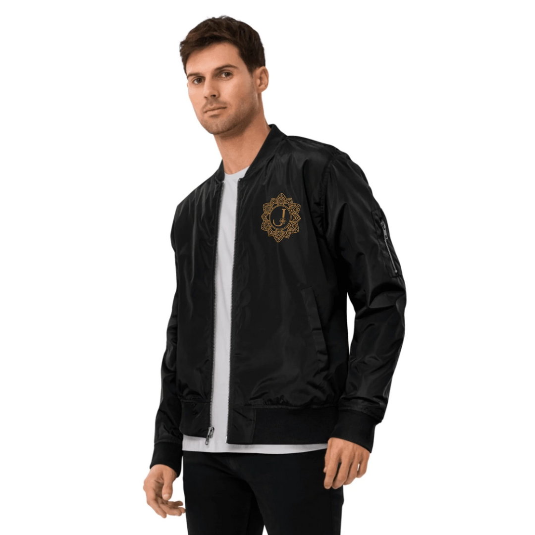 Benutzerdefinierte bestickte elegante Mandala Initial Jacke
