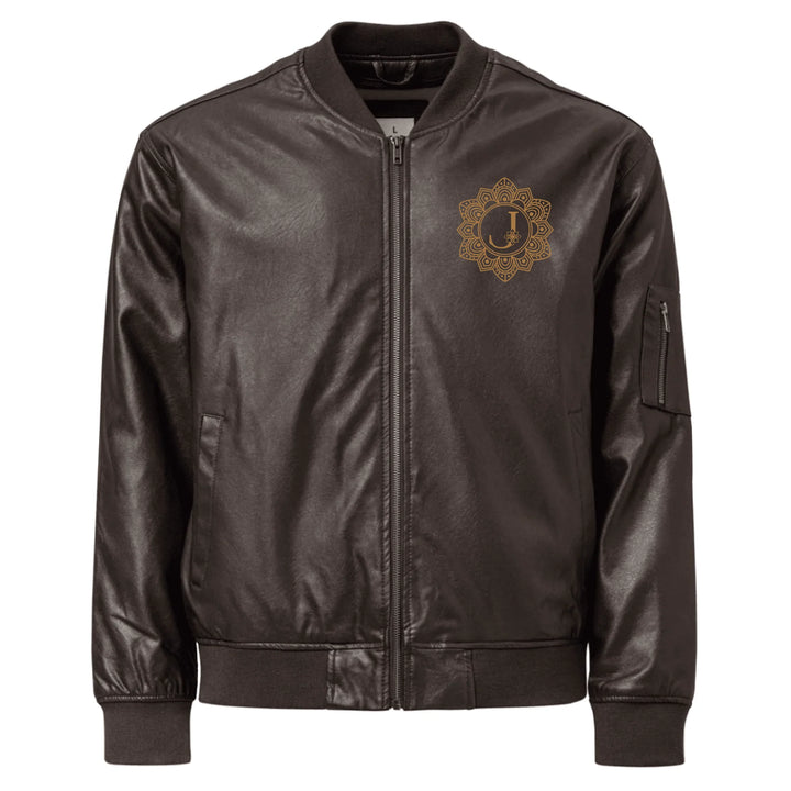 Benutzerdefinierte bestickte elegante Mandala Initial Jacke