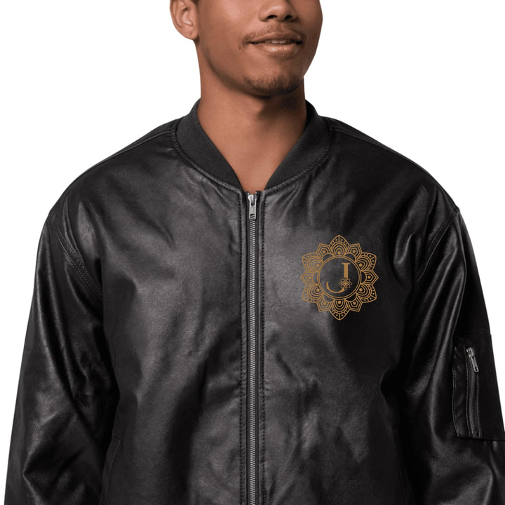 Benutzerdefinierte bestickte elegante Mandala Initial Jacke