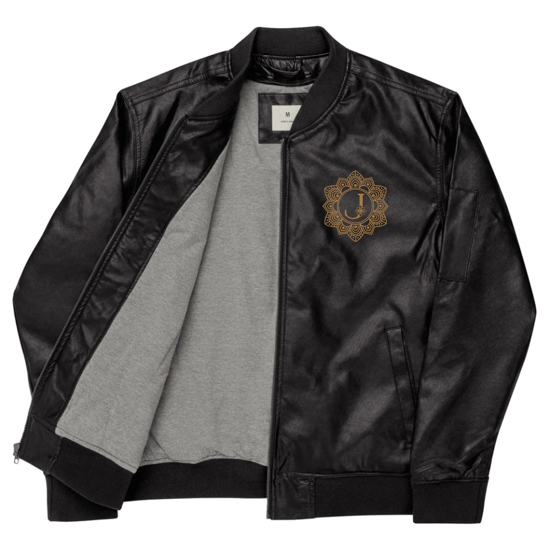 Benutzerdefinierte bestickte elegante Mandala Initial Jacke