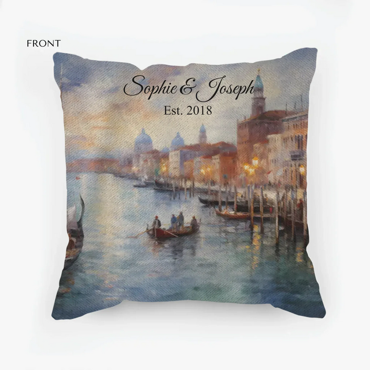 Custom Pillows | Venetian Serenade Sunset - ART-PIL556