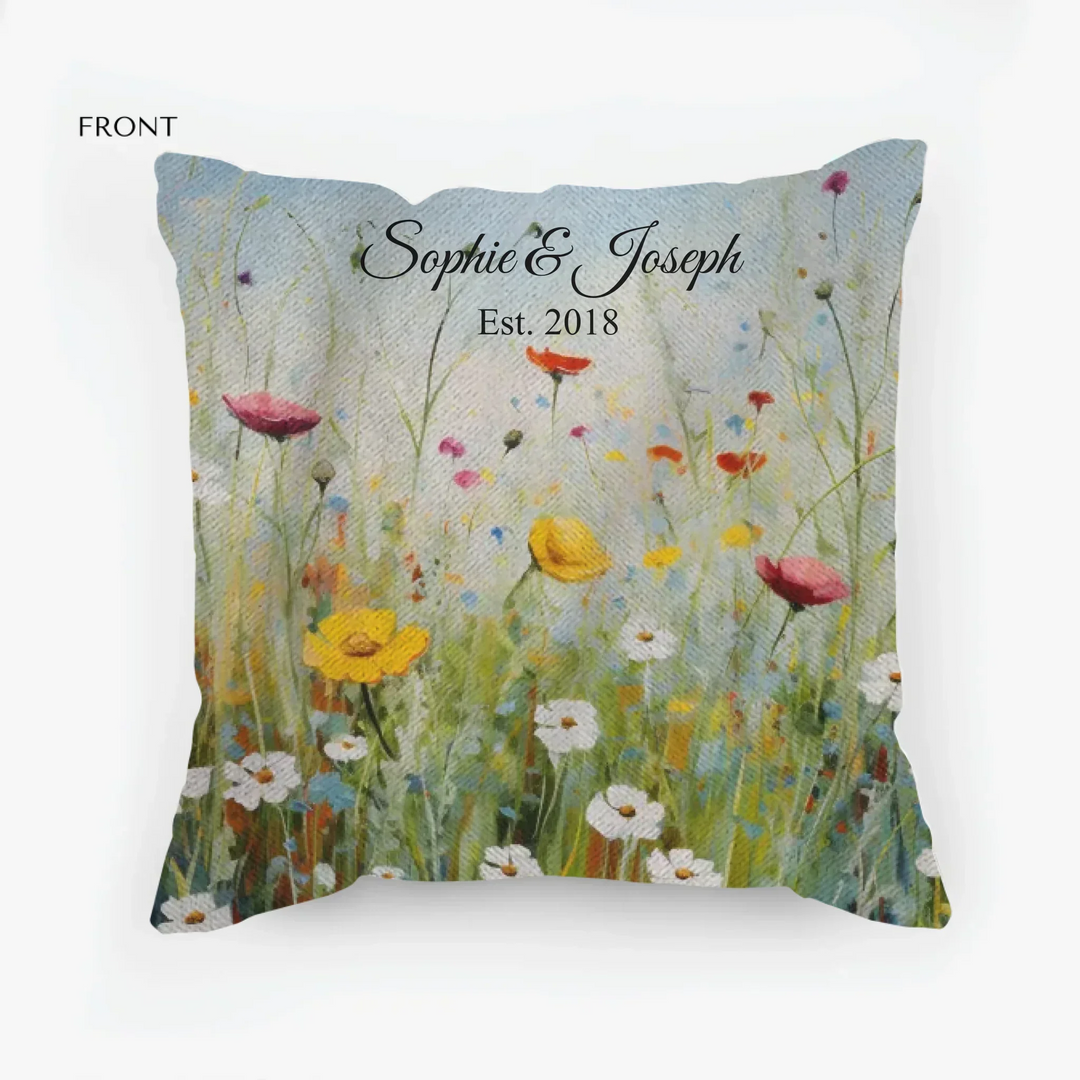 Custom Boho Wildflower Meadow Pillows