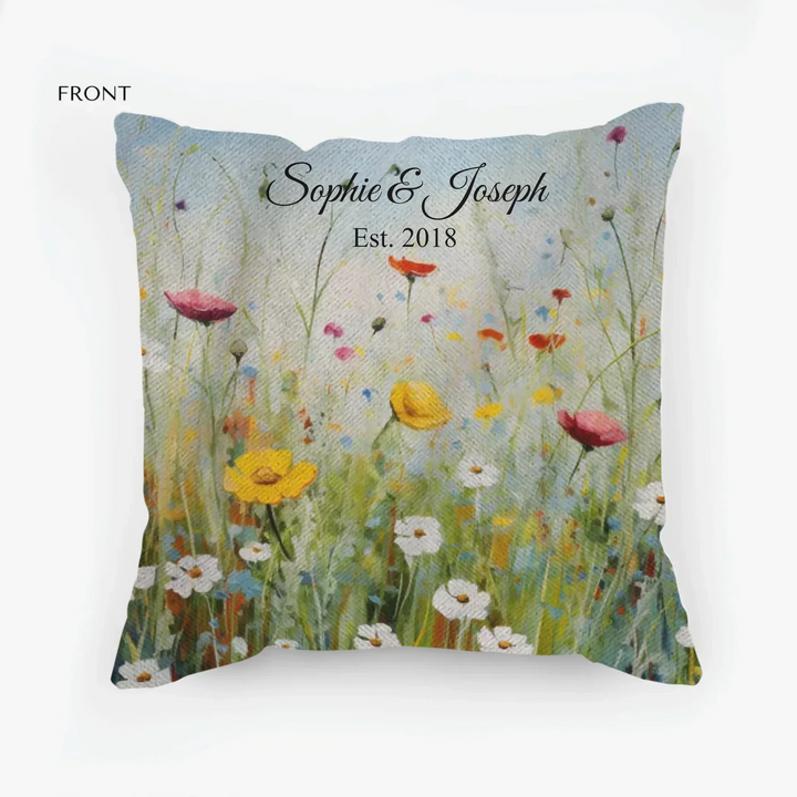 Custom Boho Wildflower Meadow Pillows