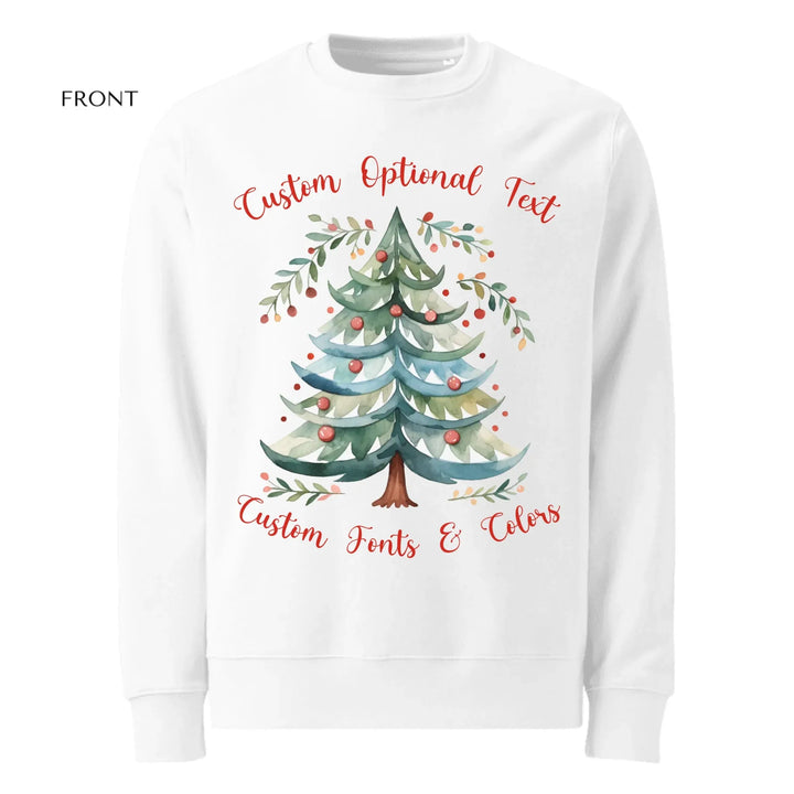 Custom Watercolor Scandinavian Christmas Tree Sweatshirt & Hoodie - ART-SWH237