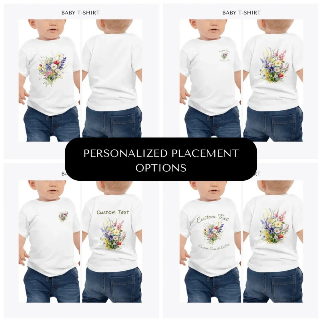 watercolor-wildflower-bouquet-custom-baby-t-shirt-design-placement-front-back-pocket-artfulane