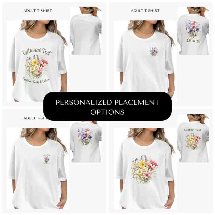 Watercolor-Wildflower-Bouquet-custom-adult-t-shirt-design-placement-front-back-pocket-artfulane