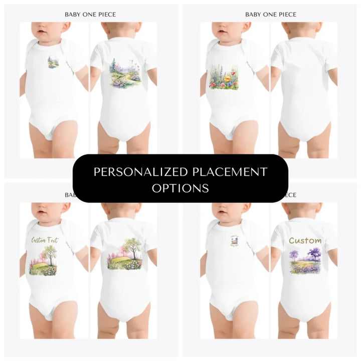 Watercolor-Spring-custom-baby-onesie-design-placement-front-back-pocket-artfulane