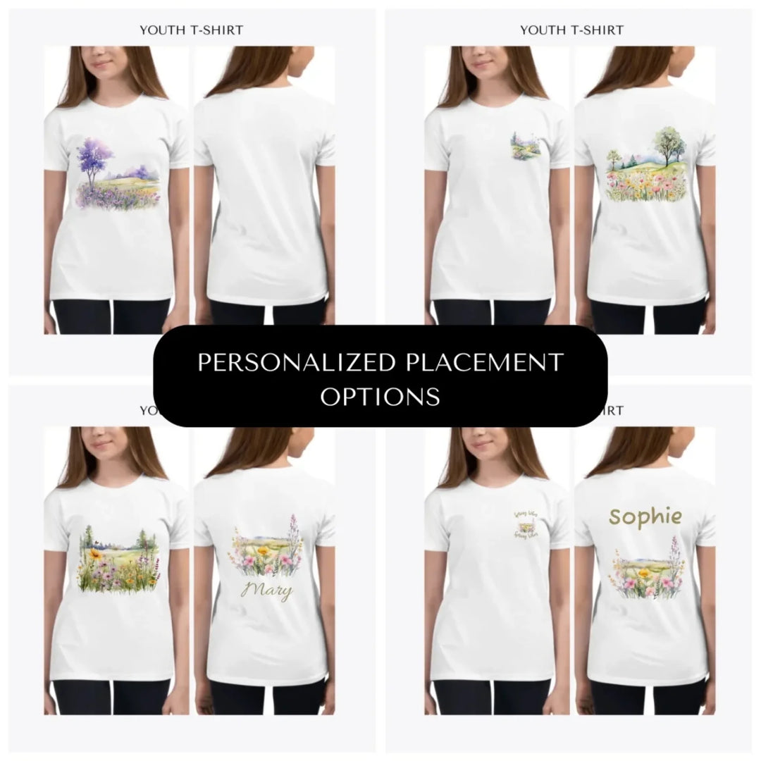 Watercolor-Spring-custom-youth-t-shirt-design-placement-front-back-pocket-artfulane