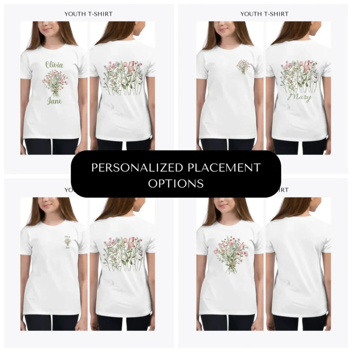 watercolor-wildflowers-custom-youth-t-shirt-design-placement-front-back-pocket-artfulane
