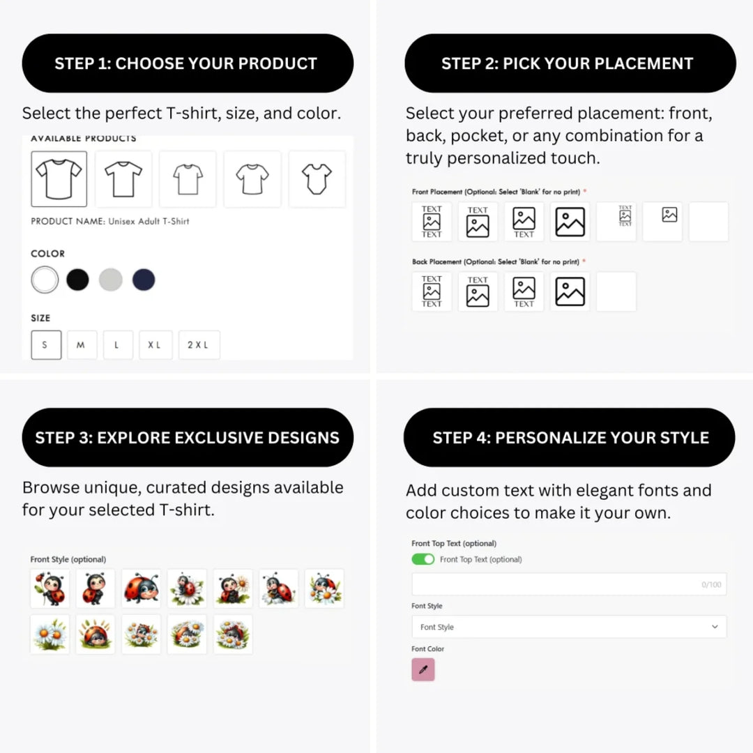 how-to-design-custom-Spring-Ladybug-t-shirt-personalization-options-artfulane