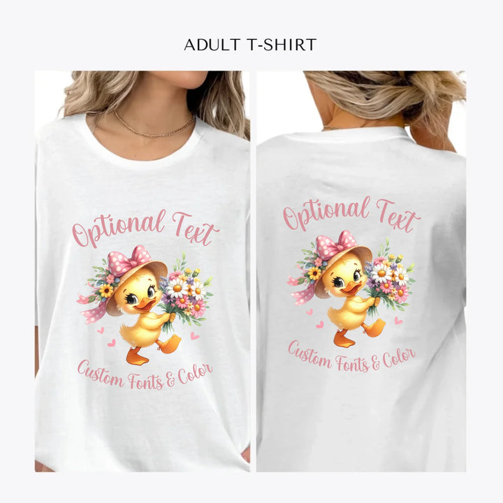 Spring-Ducks-personalized-women-unisex-adult-t-shirt-artfulane