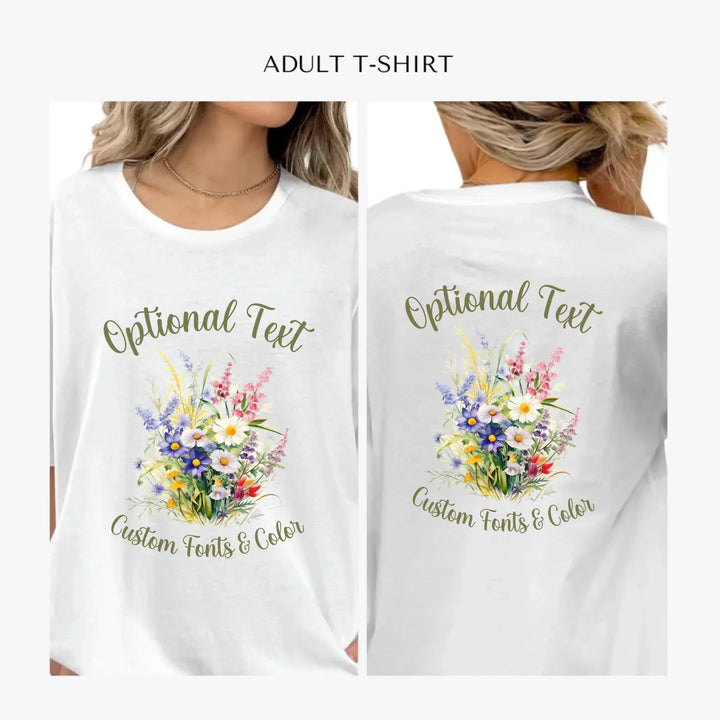 watercolor-wildflower-bouquet-personalized-women-unisex-adult-t-shirt-artfulane