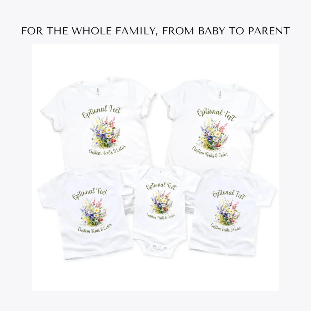 watercolor-wildflower-bouquet-custom-t-shirts-adult-youth-toddler-baby-sizes-artfulane