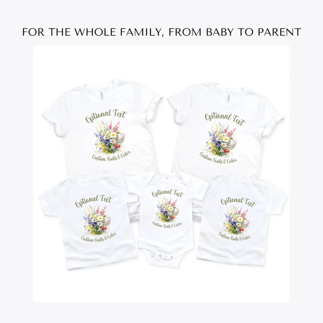 watercolor-wildflower-bouquet-custom-t-shirts-adult-youth-toddler-baby-sizes-artfulane