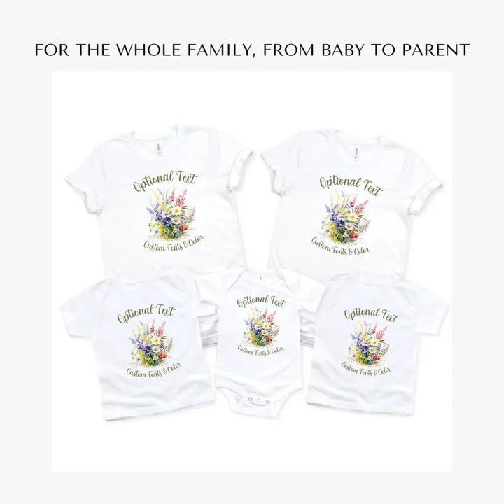 watercolor-wildflower-bouquet-custom-t-shirts-adult-youth-toddler-baby-sizes-artfulane