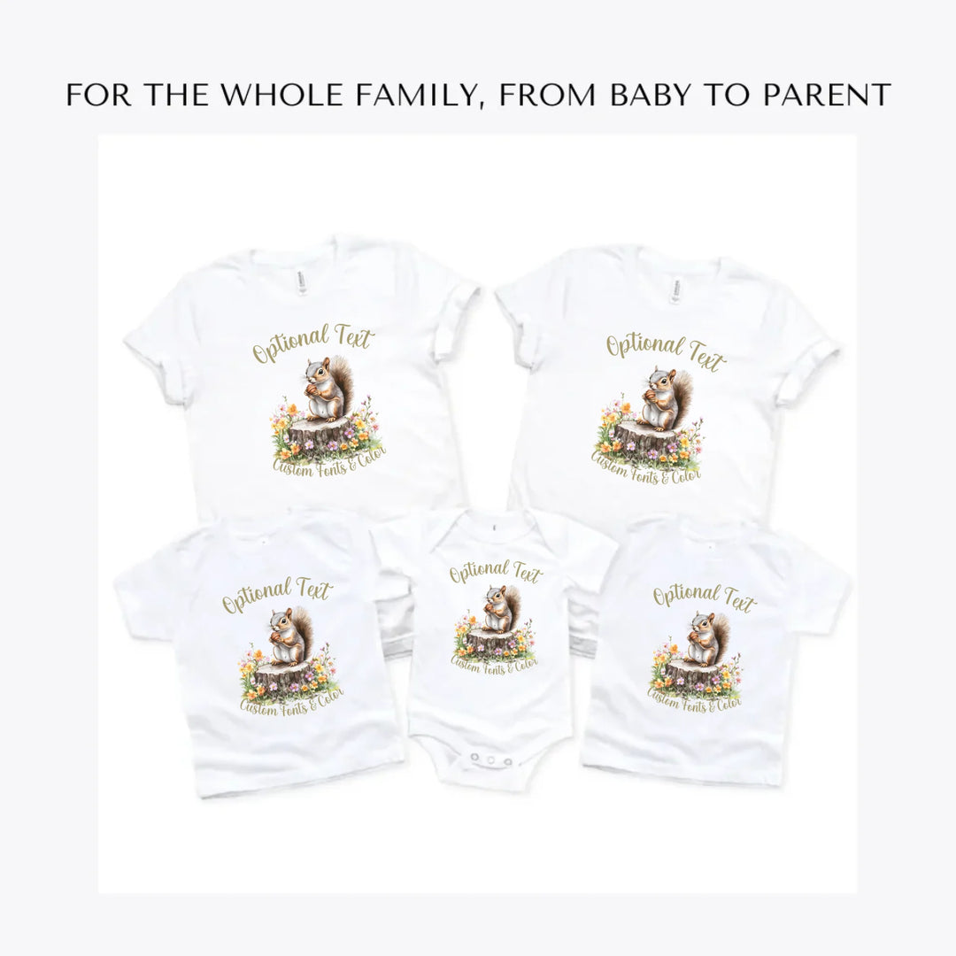 Spring-Squirrel-Garden-custom-t-shirts-adult-youth-toddler-baby-sizes-artfulane