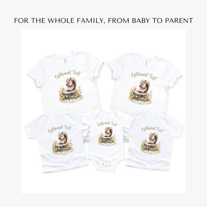 Spring-Squirrel-Garden-custom-t-shirts-adult-youth-toddler-baby-sizes-artfulane