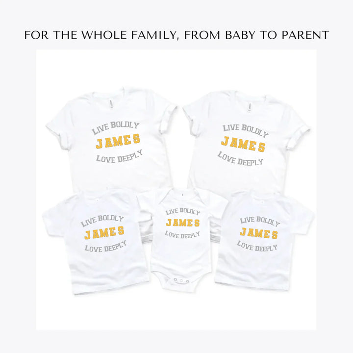 Faux-Chenille-Sport-Letters-Name-custom-t-shirts-adult-youth-toddler-baby-sizes-artfulane