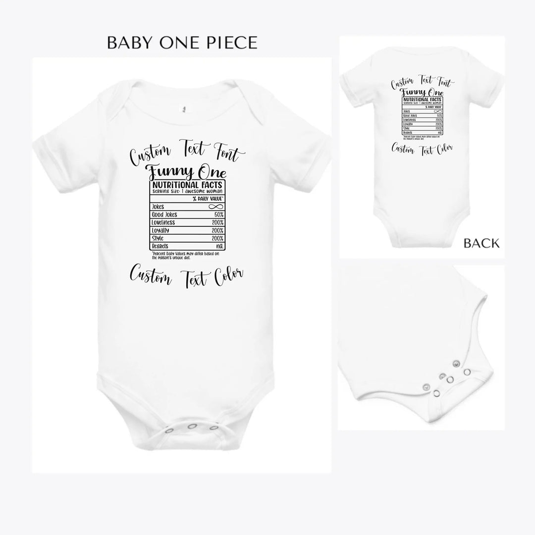 Girl-Trip-Personality-Nutrition-Facts-custom-baby-onesie-artfulane