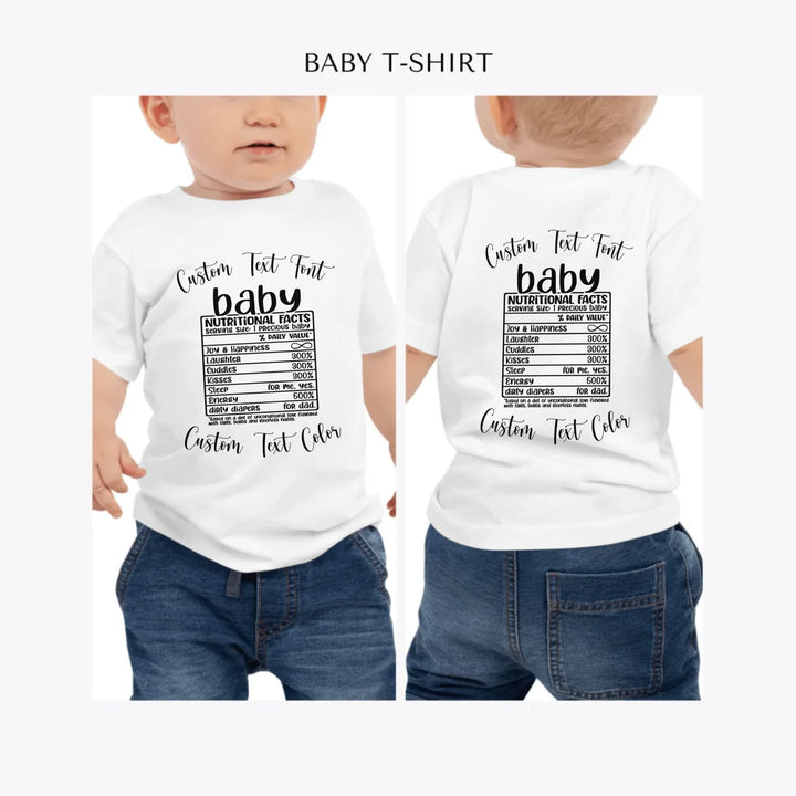 Family-Nutrition-Facts-personalized-baby-t-shirt-artfulane