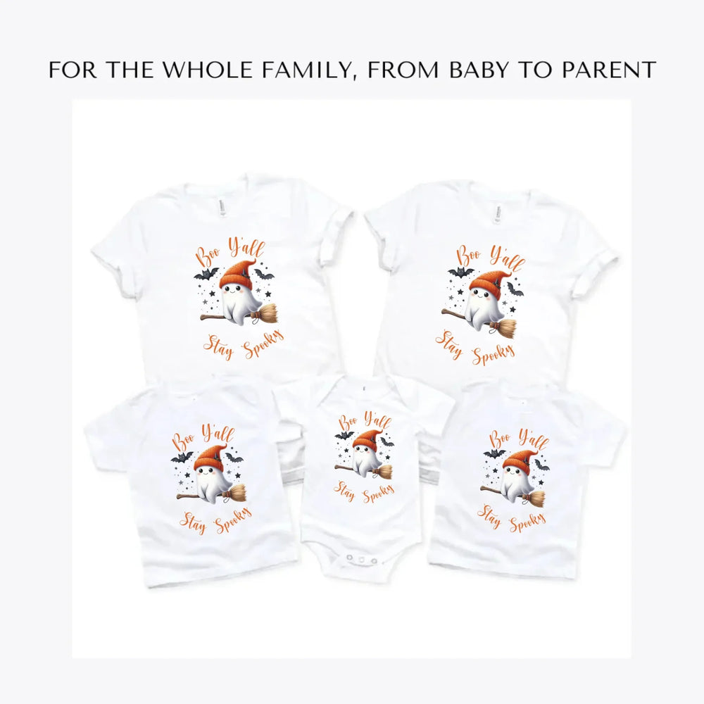 Cute-Retro-Halloween-Ghosts-custom-t-shirts-adult-youth-toddler-baby-sizes-artfulane