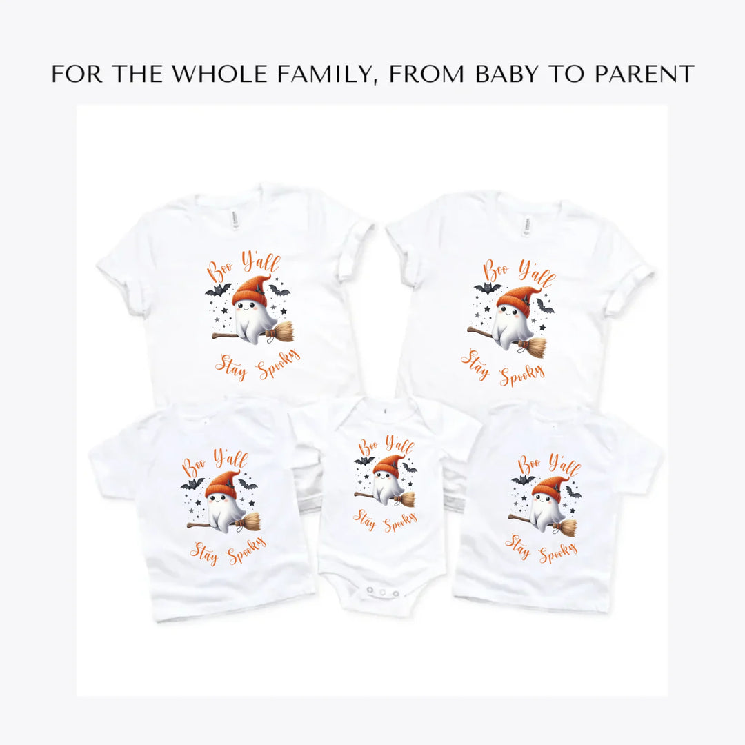 Cute-Retro-Halloween-Ghosts-custom-t-shirts-adult-youth-toddler-baby-sizes-artfulane