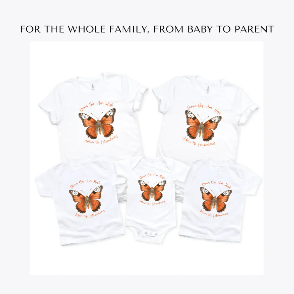 Vintage-Orange-Butterflies-custom-t-shirts-adult-youth-toddler-baby-sizes-artfulane