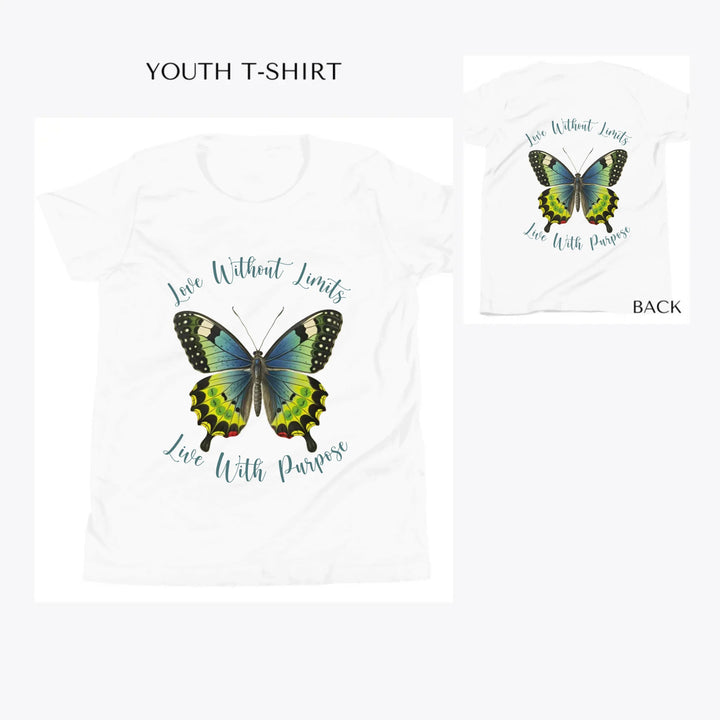 Vintage-Green-Butterflies-custom-youth-t-shirt-artfulane