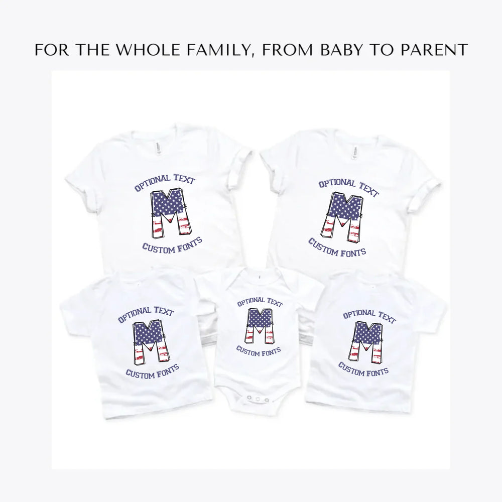 USA-Flag-Letter-Initial-custom-t-shirts-adult-youth-toddler-baby-sizes-artfulane