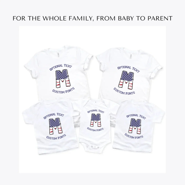 USA-Flag-Letter-Initial-custom-t-shirts-adult-youth-toddler-baby-sizes-artfulane