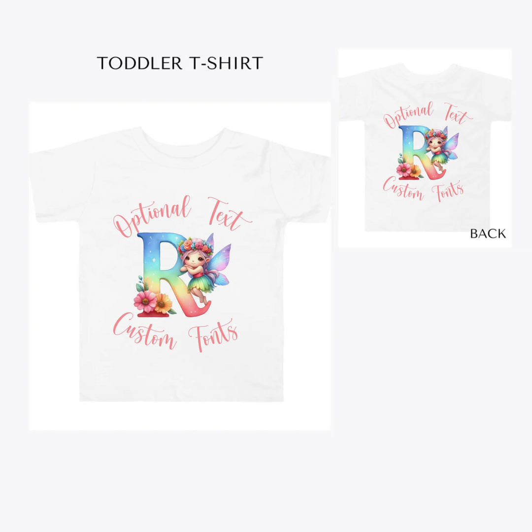Fairy-Letter-Initial-toddler-custom-t-shirt-artfulane