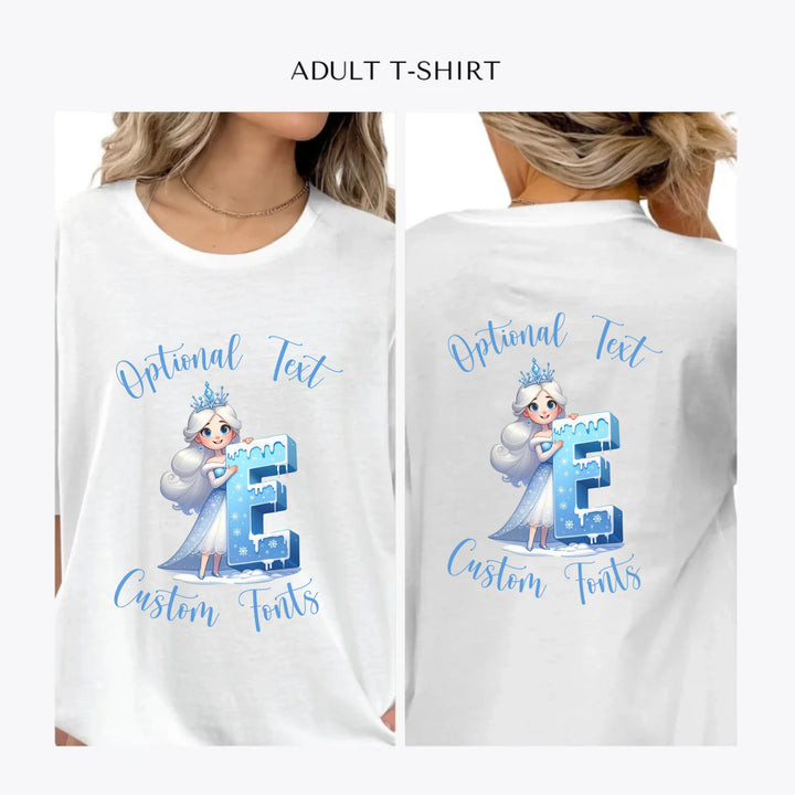 Christmas-and-Winter-Letter-Initial-personalized-women-unisex-adult-t-shirt-artfulane