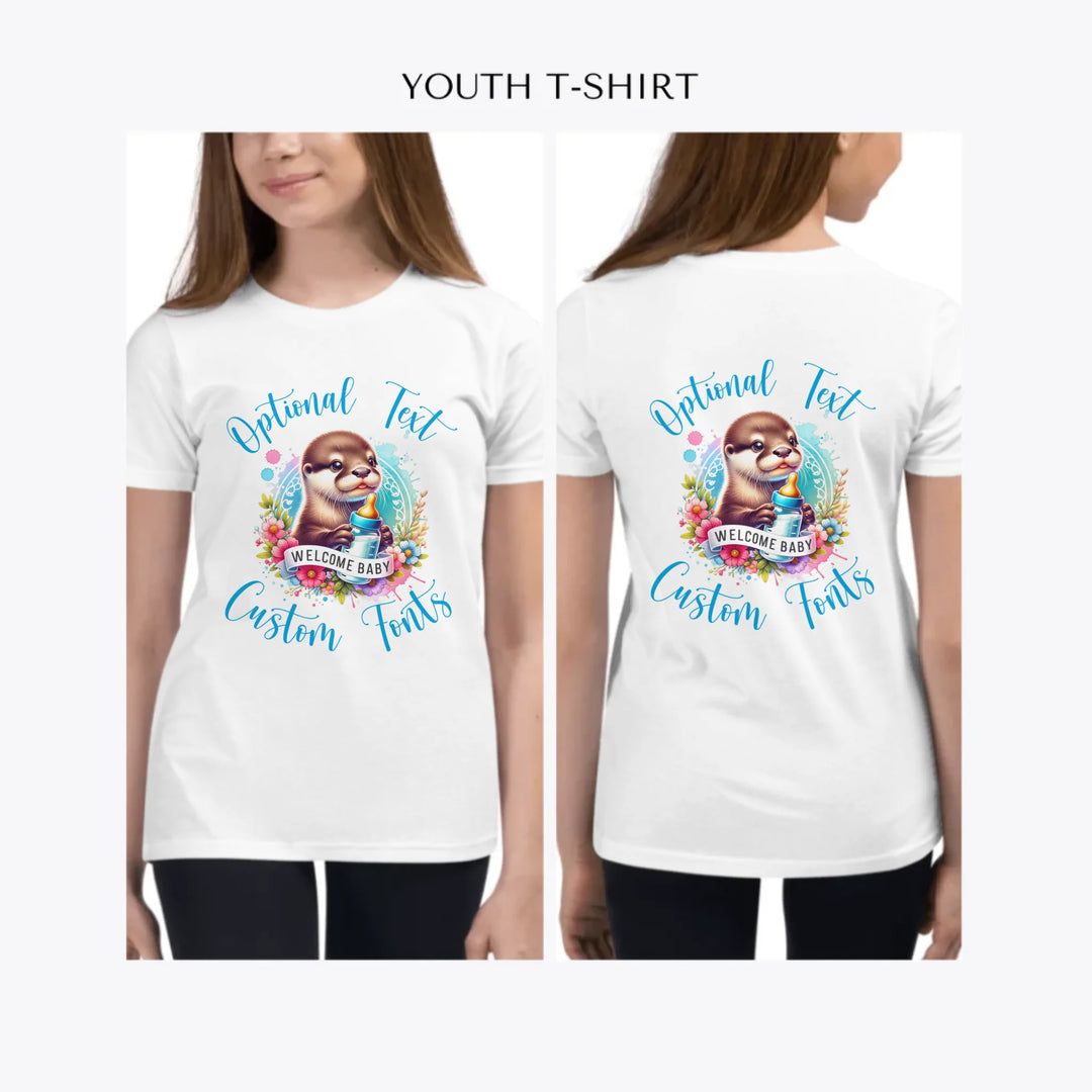 Baby-Otter-custom-youth-girl-t-shirt-artfulane