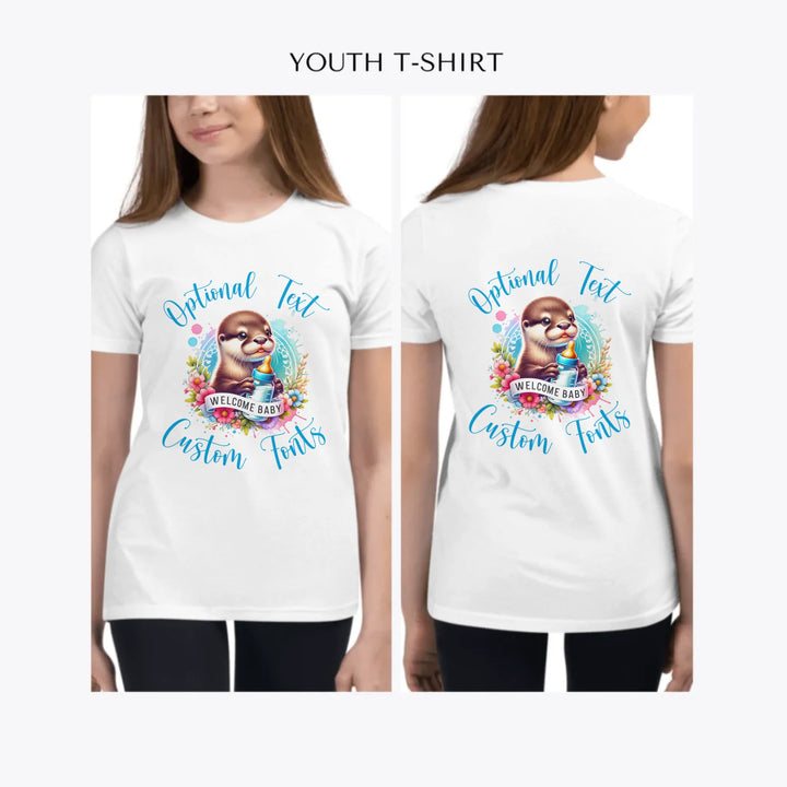 Baby-Otter-custom-youth-girl-t-shirt-artfulane