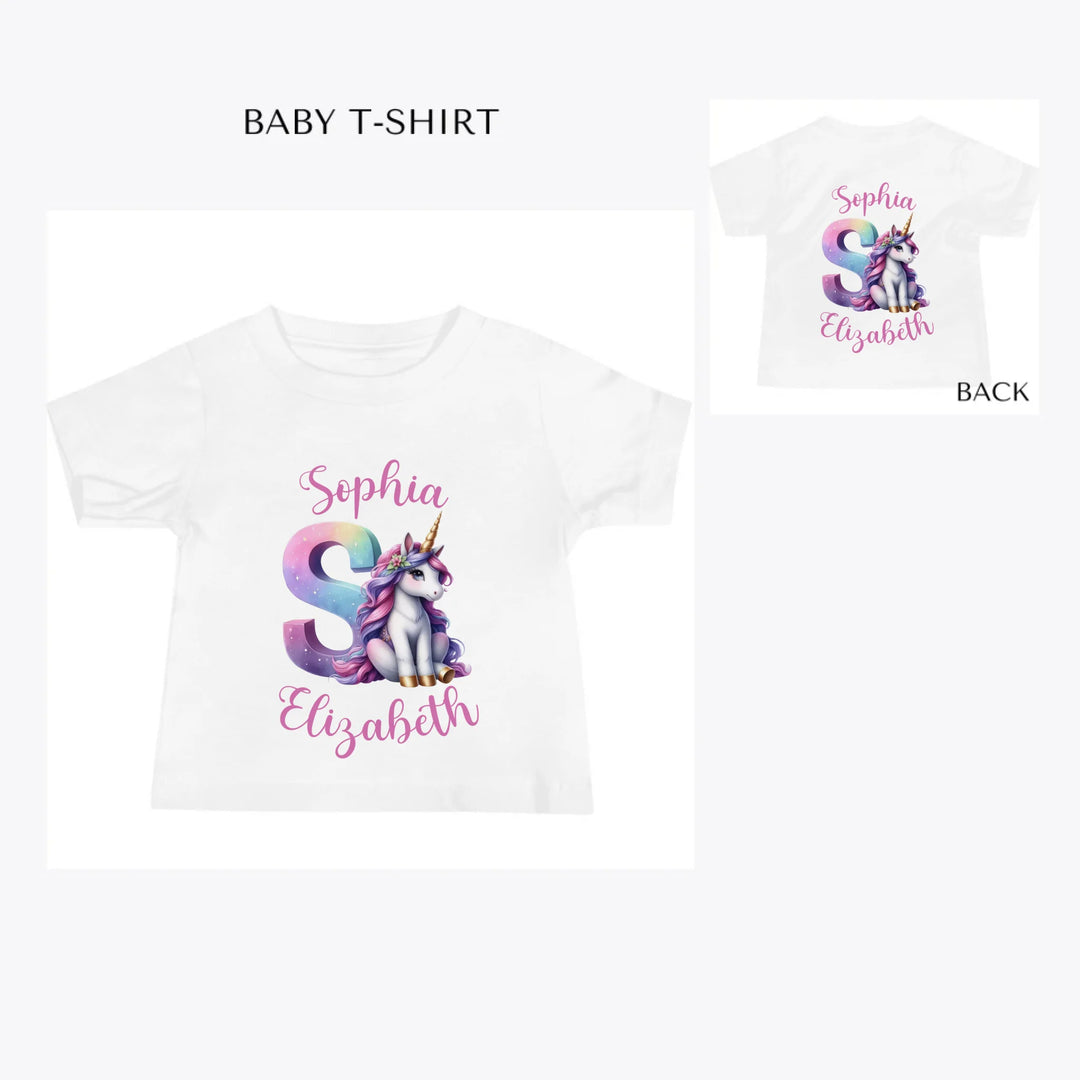 Unicorn-Pastel-Initial-custom-baby-t-shirt-artfulane