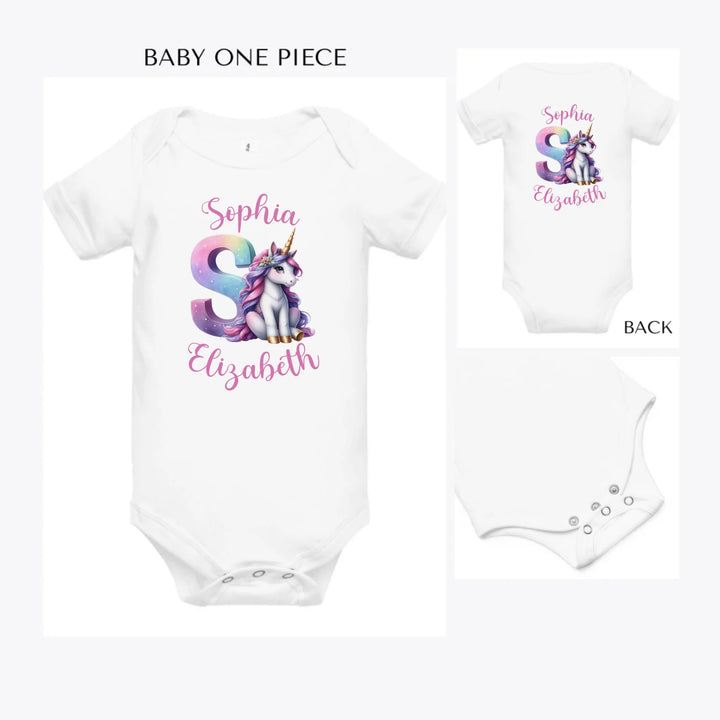 Unicorn-Pastel-Initial-custom-baby-onesie-artfulane